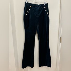 Veronica Beard Verity Velvet pant petrol size 8